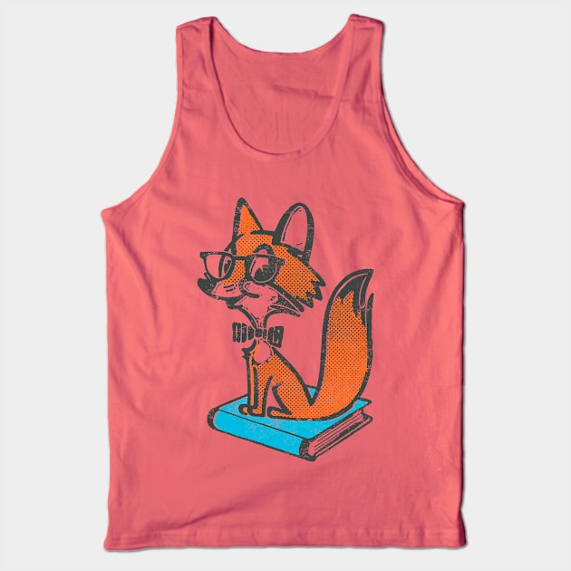 Well Read Fox - Book Geek - Librarian Tank Top by Will 9 Design